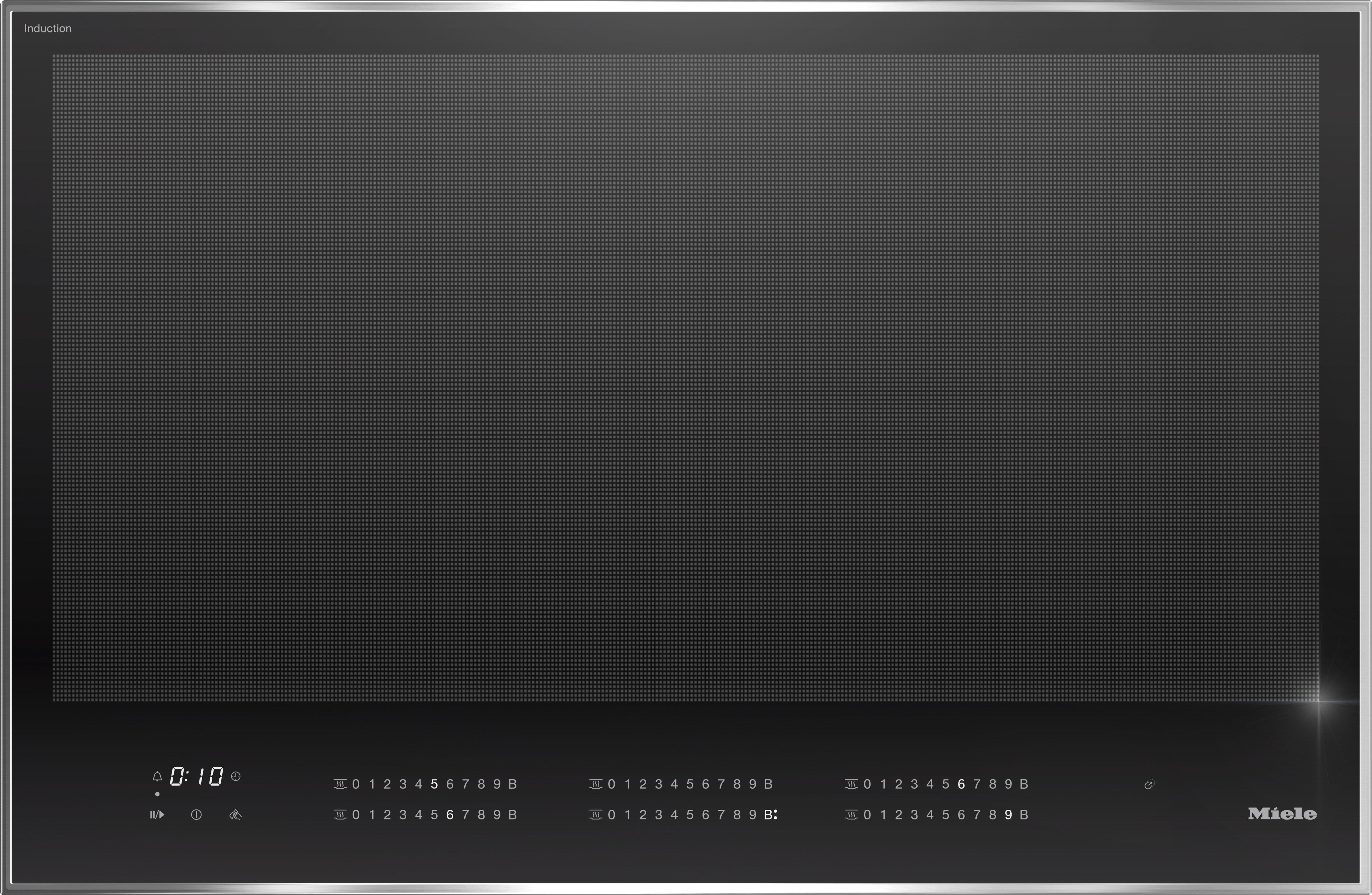 Miele 30-inch induction cooktop, operated with its own controls KM 7737 FR Diamond