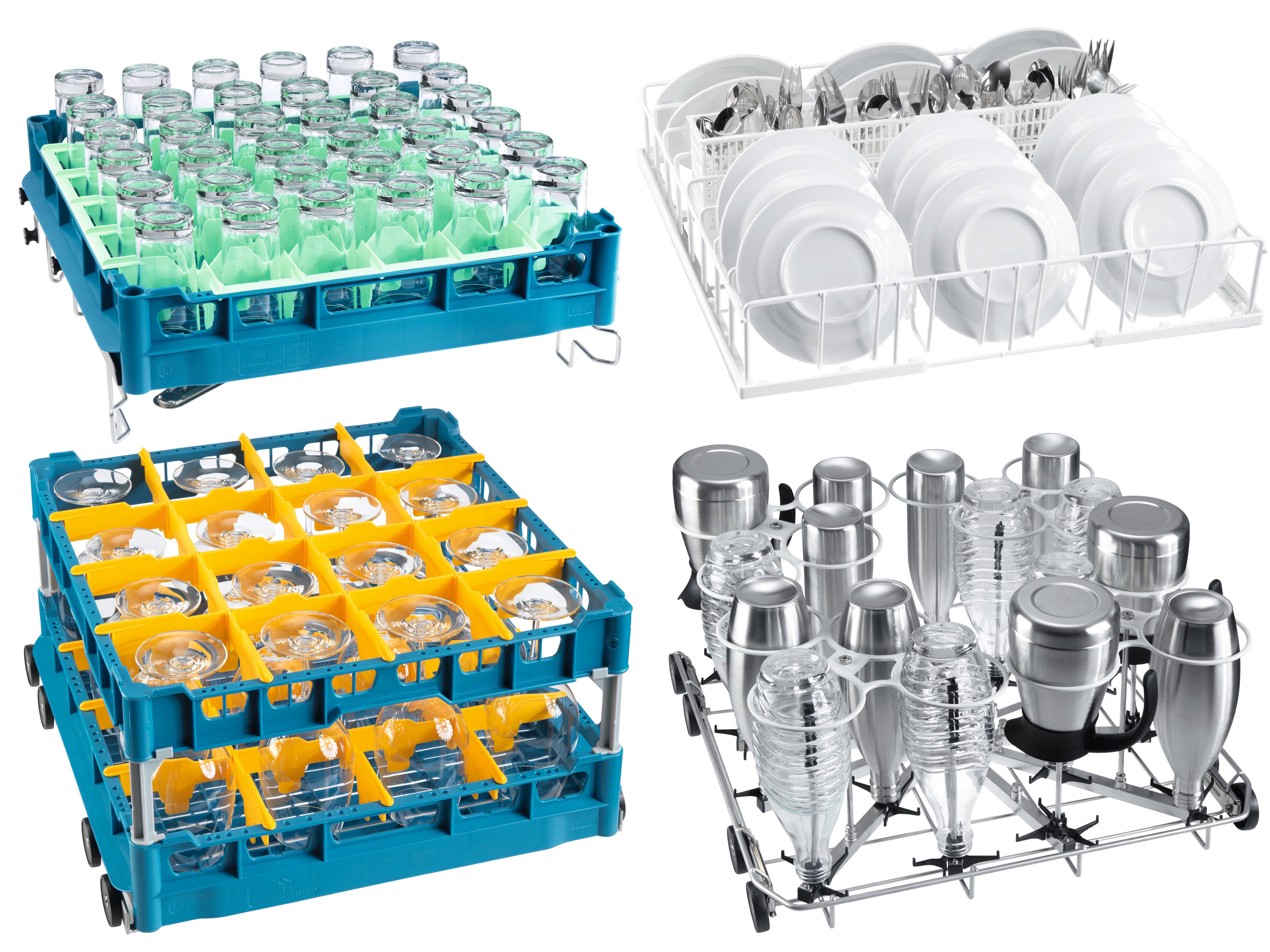 Von links nach rechts stehen die Frischwasserspülmaschinen SmartBiz, MasterLine und ProfiLine nebeneinander vor einem grauen Hintergrund.