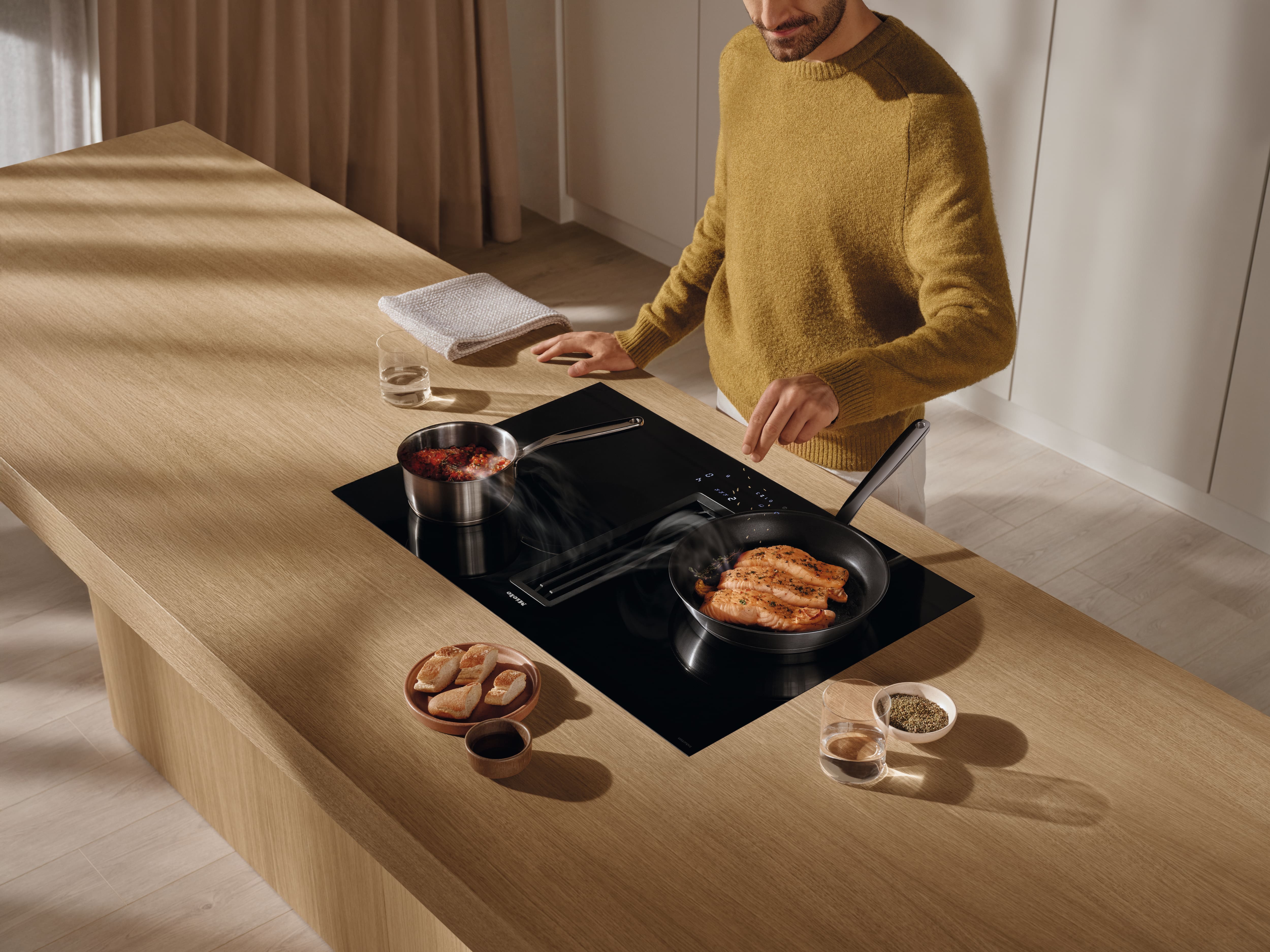 Cocina moderna con placa KMDA