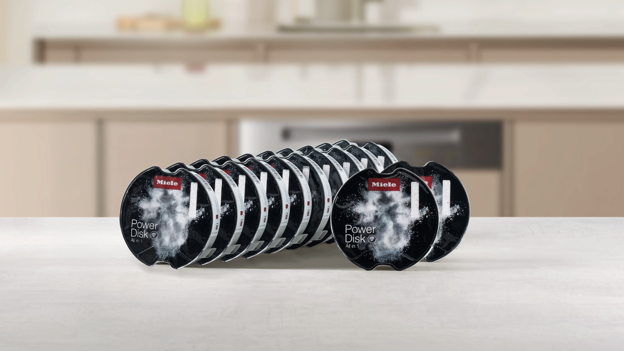 12 st PowerDisk diskmedel på köksö