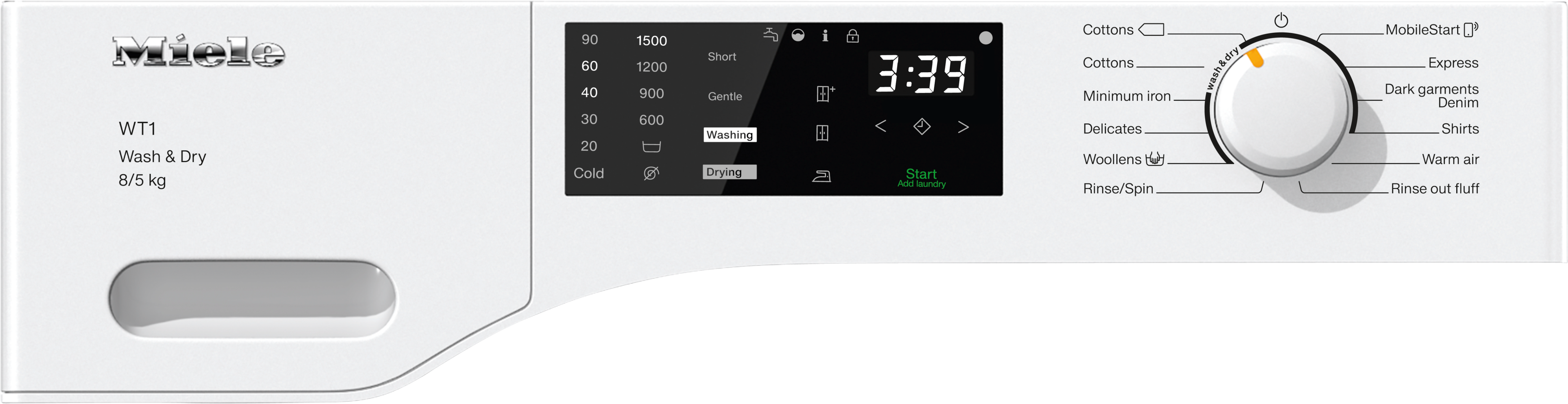 Miele - WTD161 WCS 8/5 kg – Washer-dryers - 2
