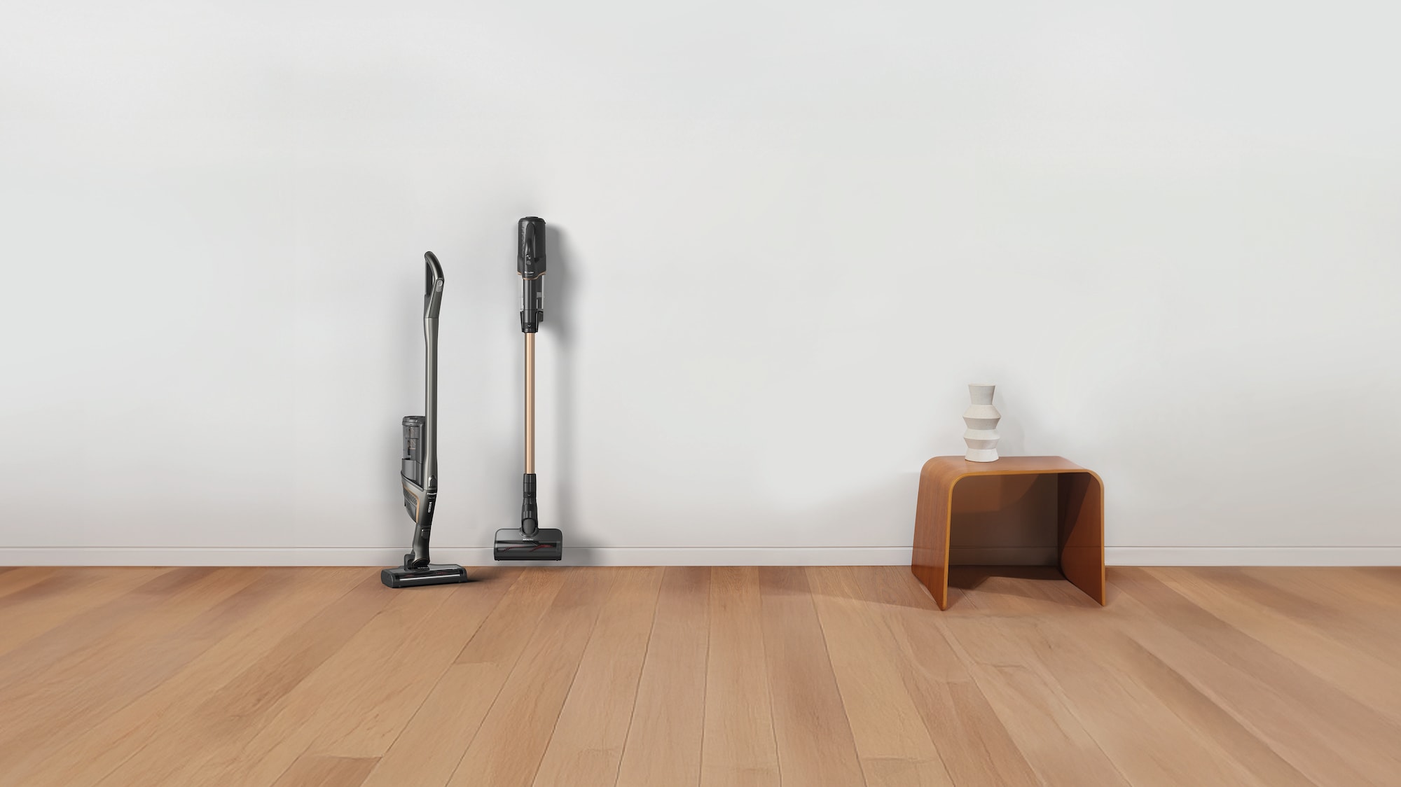 laundry room with hanged shirts and Miele washing machine