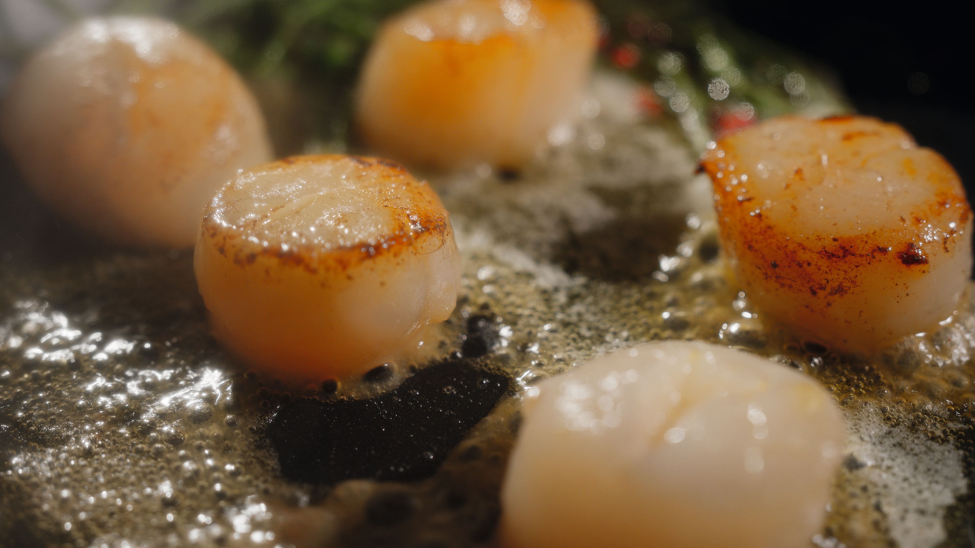 Scallops on pan