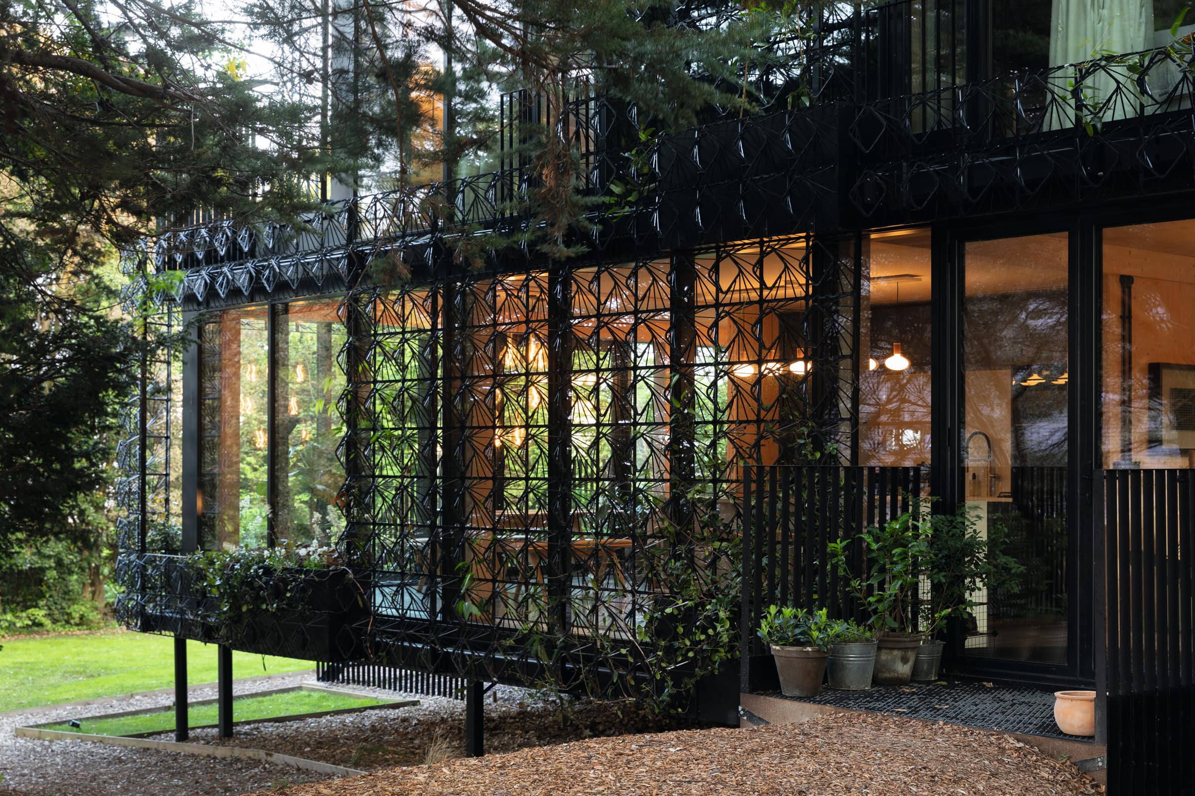 Modern house seen from the outside Modern house seen from the outside