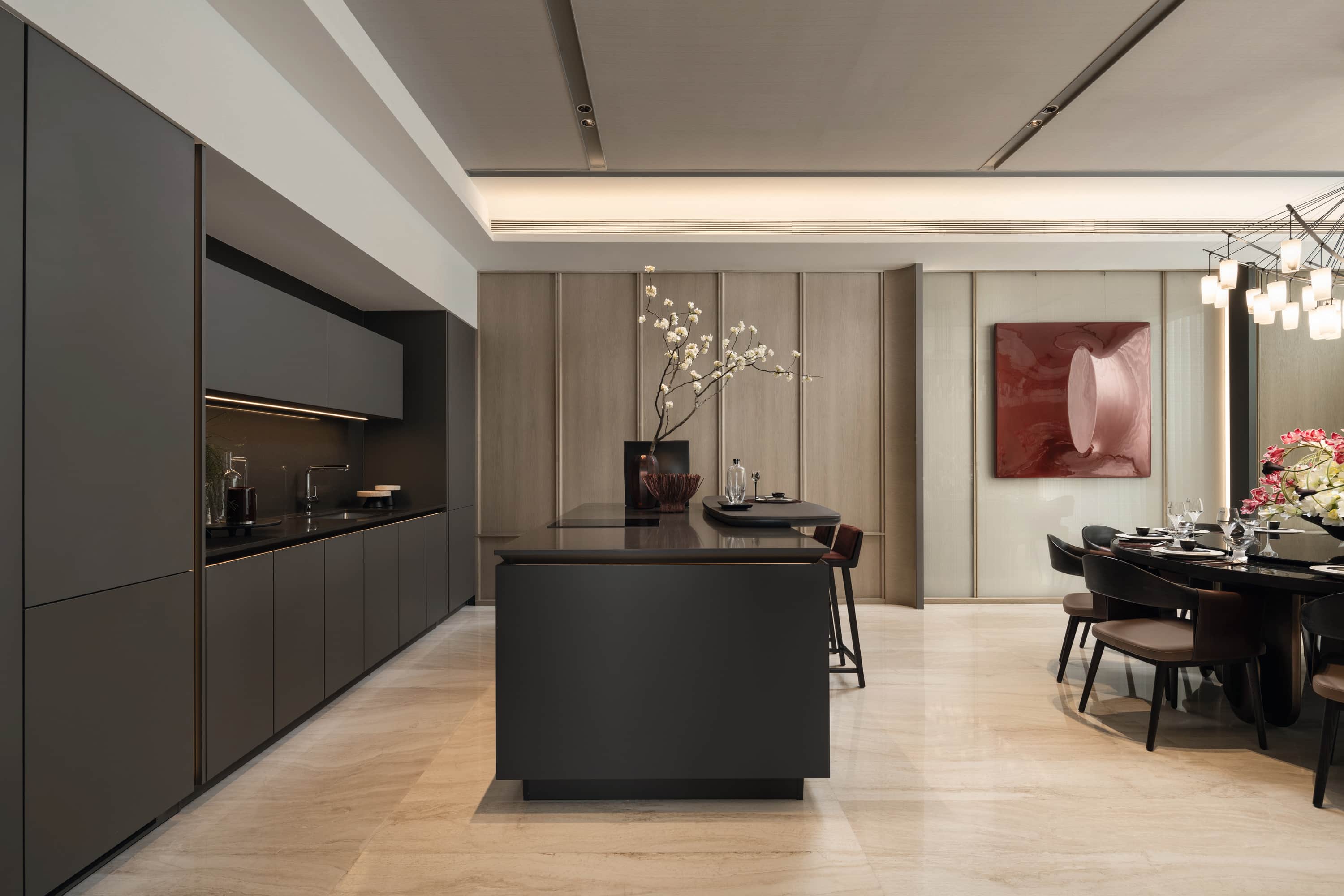 Modern kitchen setting