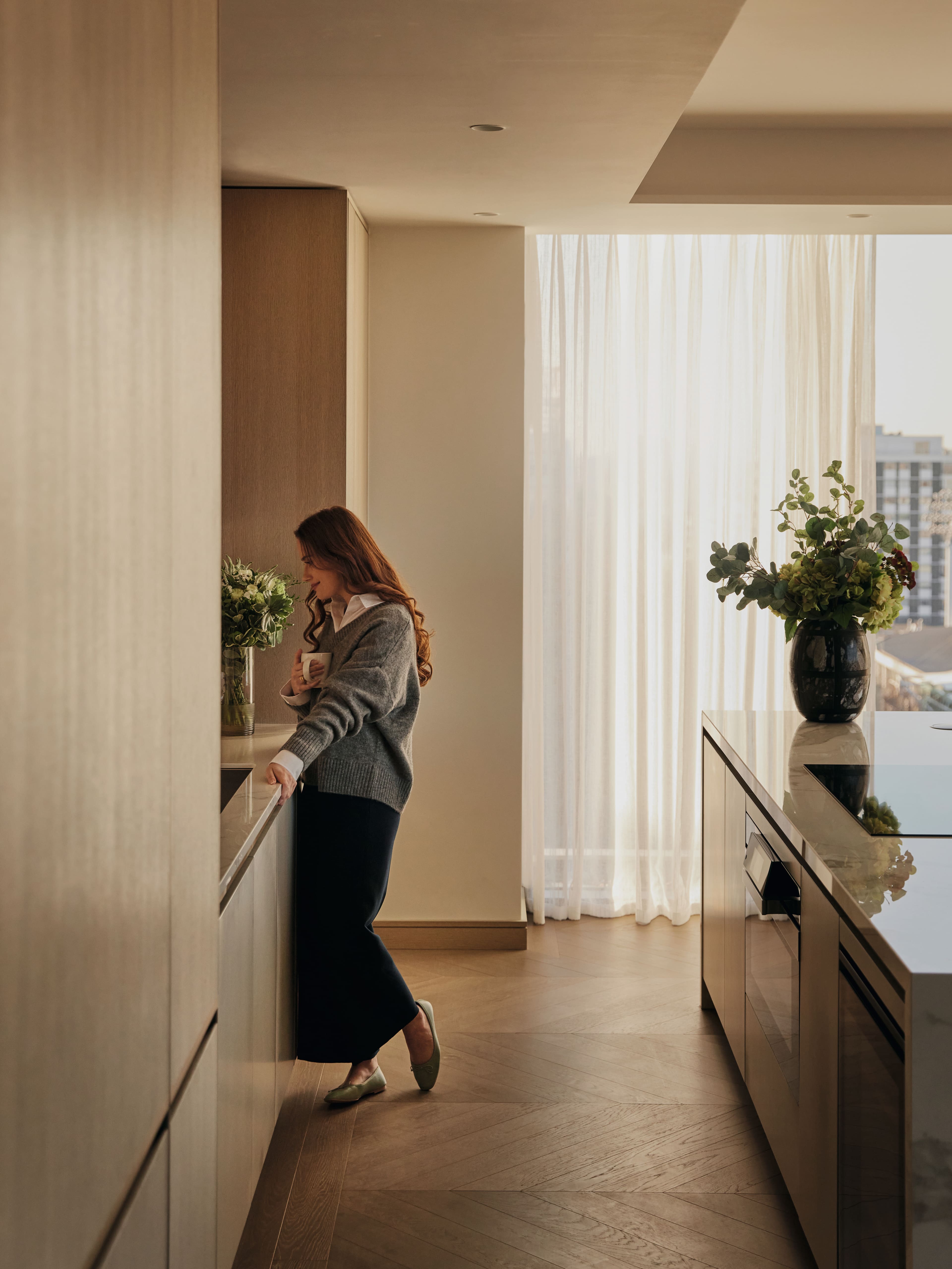 Modern kitchen setting