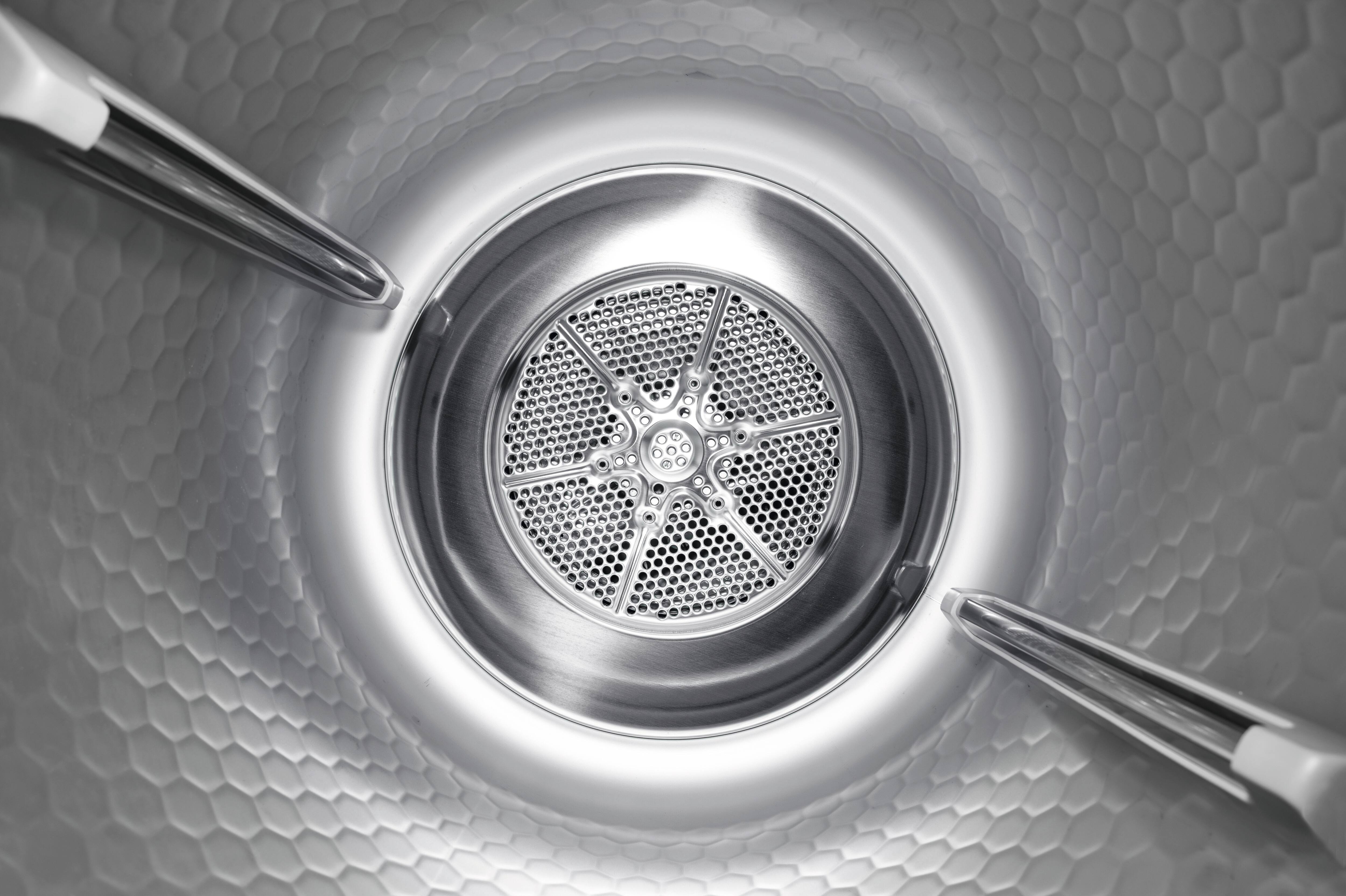 Detailed view of the Miele honeycomb drum in the Little Giants tumble dryer
