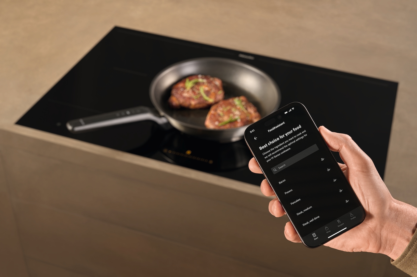 KMBP 8528 M Sense Pan with non-stick coating 28 cm product photo Laydowns Back View ZOOM