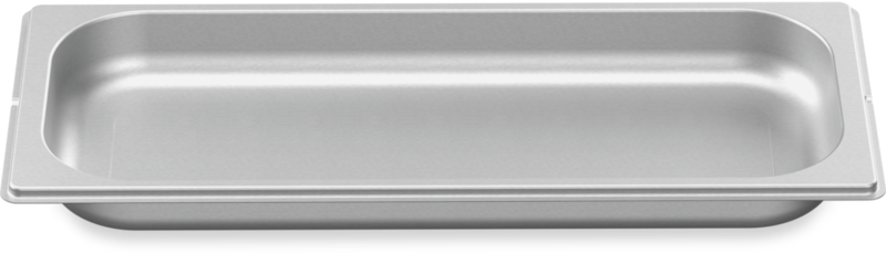 Unperforated steam cooking container