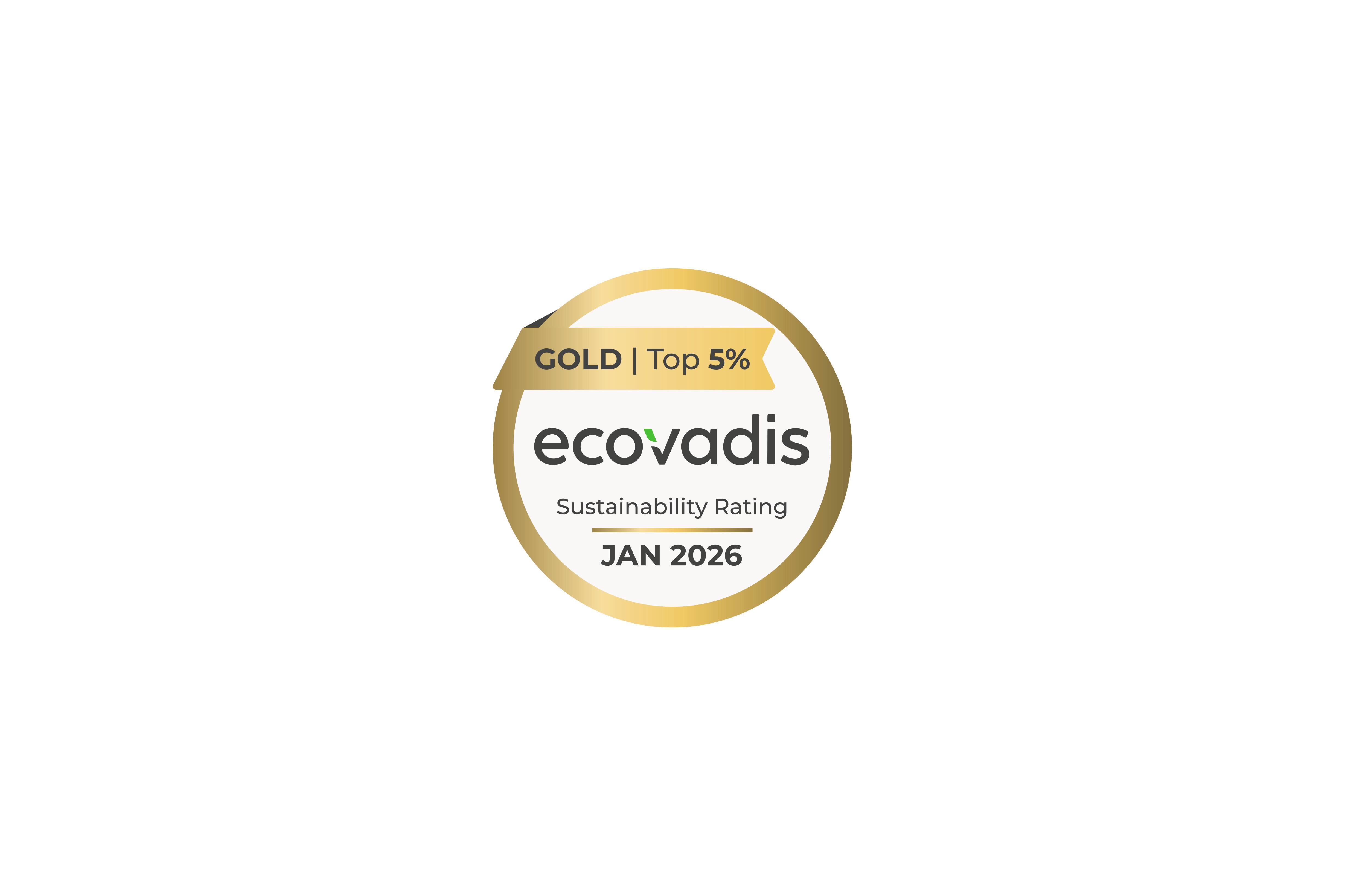 Miele & Cie. KG EcoVadis Gold Top 5% kestävyysluokitus, tammikuu 2026