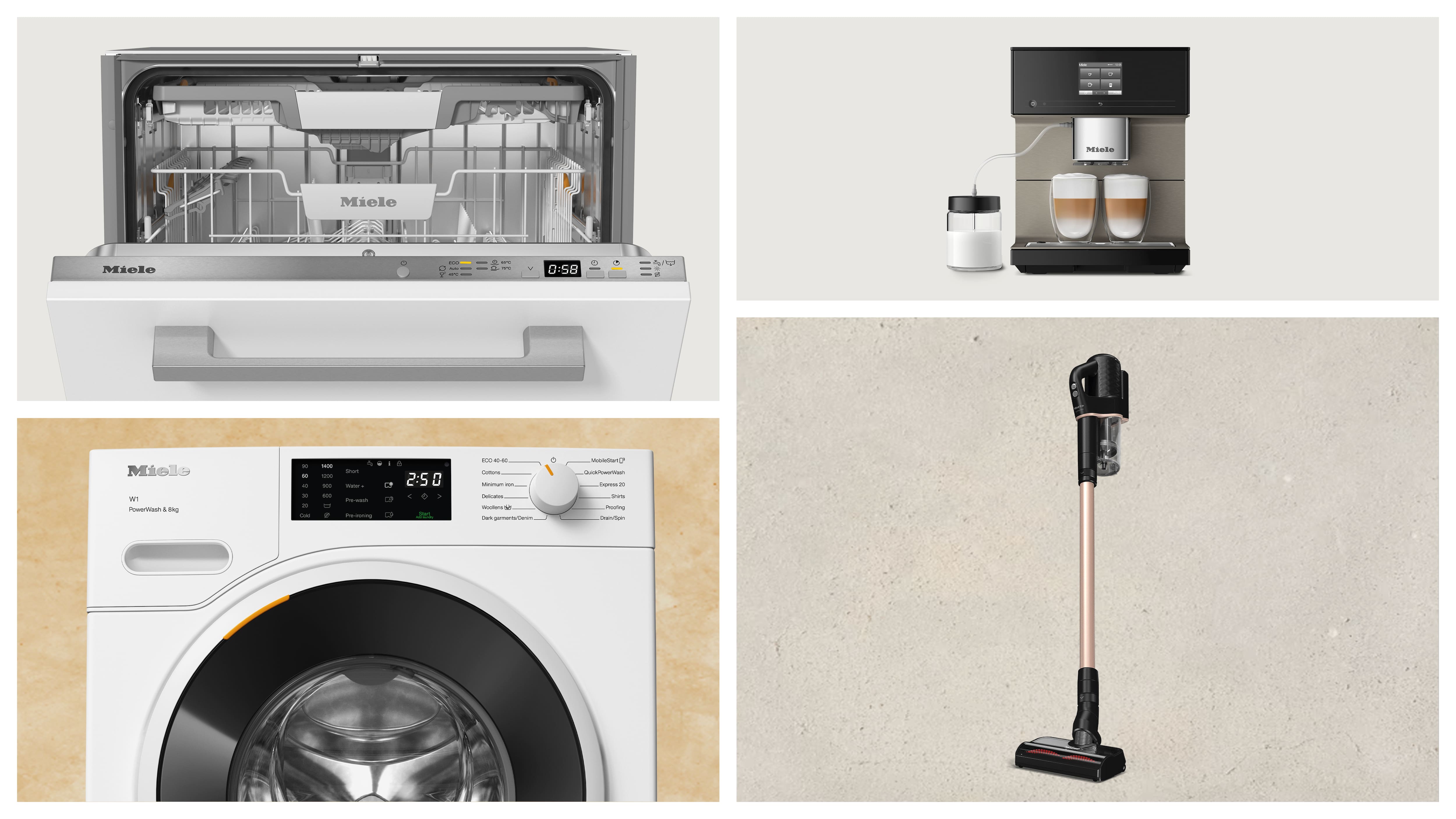 Miele Washing Machine, Cordless Handstick, Coffee Machine, Dishwasher