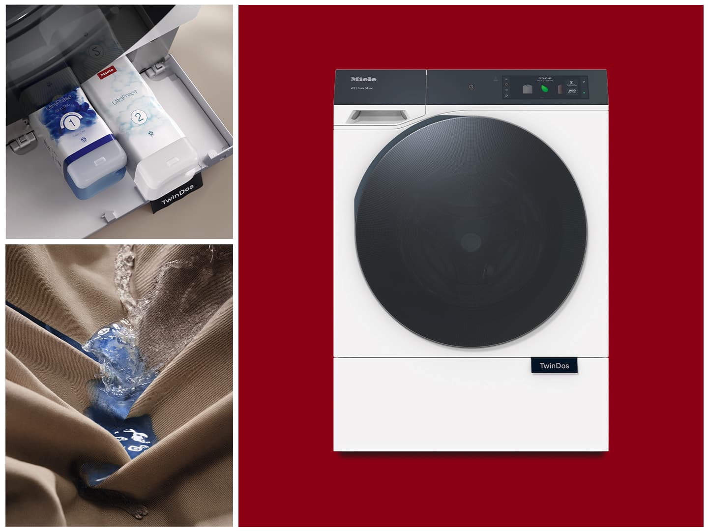 Machine à laver et sèche-linge Miele Nova dans une buanderie