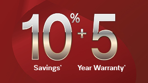 10% Savings + 5 Year Warranty* promotion - AU MDA Promo - May June 2025