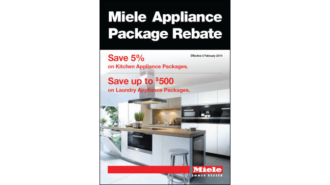   Miele ongoing Kitchen Appliance Package Rebate