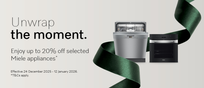 Enjoy up to 20% on selected Miele appliances*