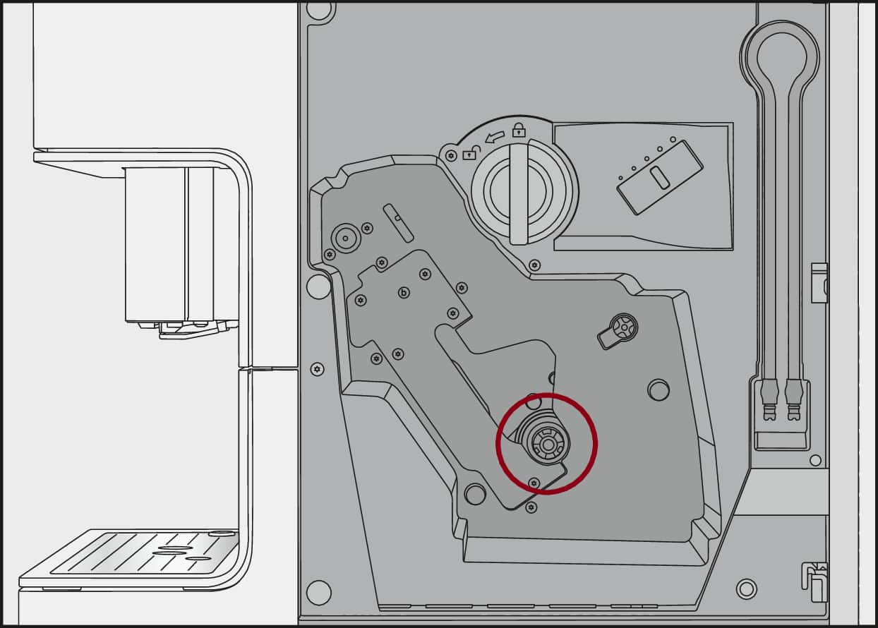 Countertop appliance (CM): connection/drive shaft for brew unit