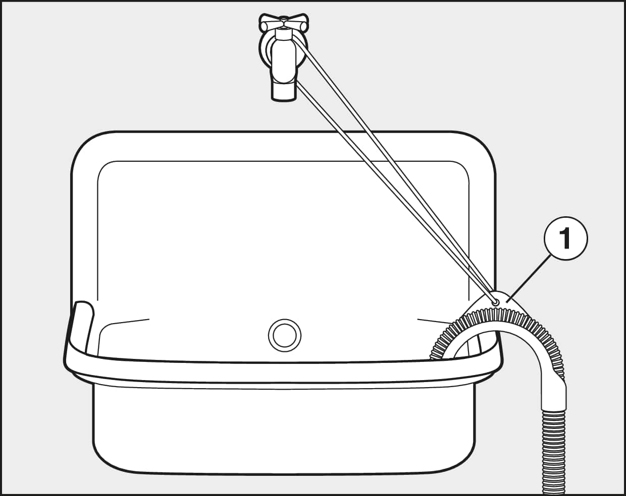 Verwendung des beigefügten Krümmers | Miele Waschmaschine/Waschtrockner