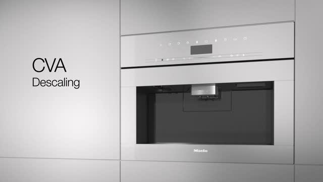 Miele Coffee Descale appliance appears on the coffee machine display even though automatic descaling is activated. Miele Great Britain