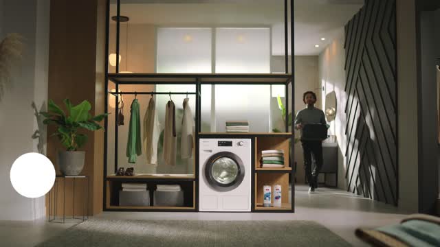 Lave-linge - WCH870 WCS PWash&TDos&8kg Blanc lotus - 3